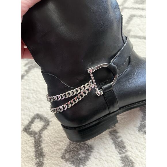 RALPH LAUREN Jacqui Black leather D-Ring Harness Tall Equestrian Boots - Picture 9 of 12